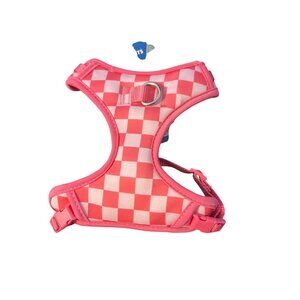 Top Paw Pink Checkered Adjustable Fashion Comfort Dog Pet Harness Sz XXS NWT